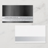 Moderne Elegante Professionele Zilveren Eenvoudige Visitekaartje (Voorkant / Achterkant)