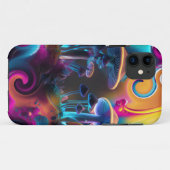 MODERNE ELEGANTE PSYCHEDELISCHE KUNSTZWAM Case-Mate iPhone CASE (Achterkant (horizontaal))
