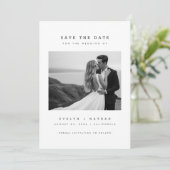 Moderne Elegante QR Code Huwelijksfoto Save The Da Kaart (Staand voorkant)