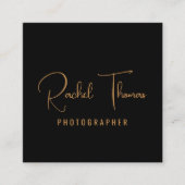 Moderne Elegante QR Code Professioneel Vierkante Visitekaartje (Voorkant)