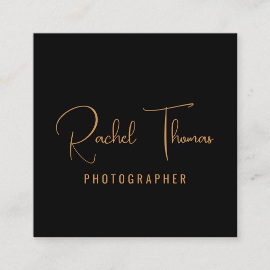 Moderne Elegante QR Code Professioneel Vierkante Visitekaartje (Voorkant)