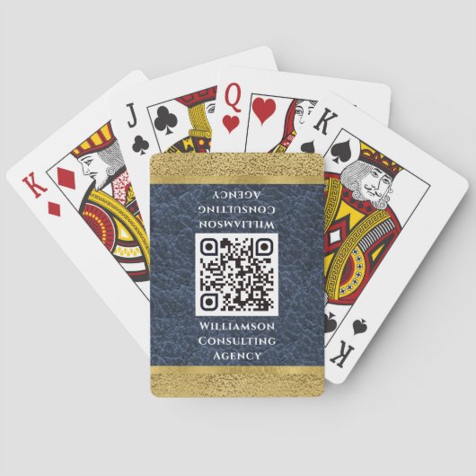 Moderne Elegante QR Code Professionele Zakelijke O Pokerkaarten (Achterkant)