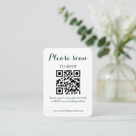 Moderne Elegante QR Code & RSVP Bruiloft Informatiekaartje