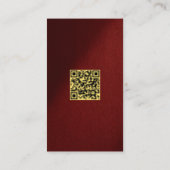 Moderne Elegante QR-code sjabloon Gouden Tekst Ver Visitekaartje (Achterkant)