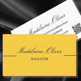Moderne Elegante QR Code Solicitor Professional Visitekaartje
