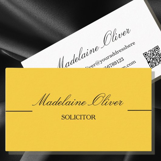 Moderne Elegante QR Code Solicitor Professional Visitekaartje