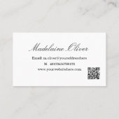 Moderne Elegante QR Code Solicitor Professional Visitekaartje (Achterkant)