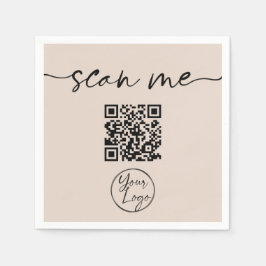 Moderne Elegante QR Code Tan Servet