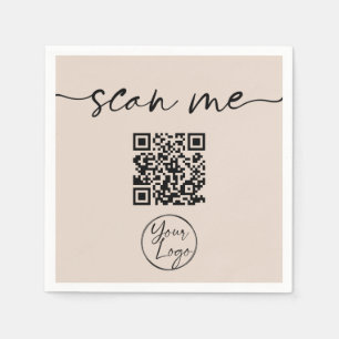 Moderne Elegante QR Code Tan Servet