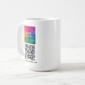 Moderne Elegante QR-code Upload Logo Sjabloon Koffiemok (Voorkant links)