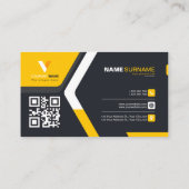 Moderne elegante QR-code Visitekaartje (Achterkant)