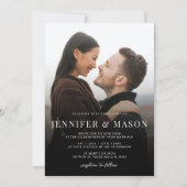 Moderne Elegante QR RSVP Website Trouwfoto Kaart (Voorkant)