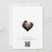 Moderne Elegante QR RSVP Website Trouwfoto Kaart (Achterkant)