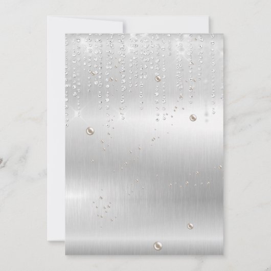 Moderne elegante Quinceanera uitnodiging (Achterkant)