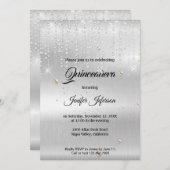 Moderne elegante Quinceanera uitnodiging (Voorkant / Achterkant)