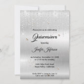 Moderne elegante Quinceanera uitnodiging (Voorkant)