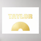 Moderne elegante regenboog EDITABLE TEKST Folie Afdrukken (Voorkant)