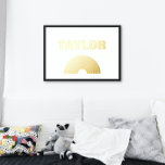 Moderne elegante regenboog EDITABLE TEKST Folie Afdrukken<br><div class="desc">Moderne elegante regenboog EDITABLE TEKST GOLD Foil Prints</div>