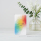 Moderne elegante regenboogkleuren - Aangepaste Sja Visitekaartje (Staand voorkant)