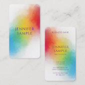Moderne elegante regenboogkleuren - Aangepaste Sja Visitekaartje (Voorkant / Achterkant)