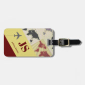 Moderne Elegante Reis Bagage Label (Voorkant horizontaal)