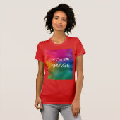 Moderne, elegante rendy Sjabloon Upload je foto T-shirt (Voorkant volledig)