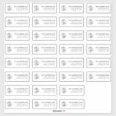 Moderne elegante retouradres transparante labels (Vel)