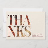 Moderne Elegante Retro Script Grad Afstuderen Bedankkaart (Voorkant)