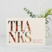 Moderne Elegante Retro Script Grad Afstuderen Bedankkaart (Staand voorkant)