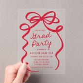 Moderne elegante rode boog afstuderen partij acryl uitnodigingen (Insitu (Draagbaar))