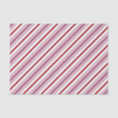 Moderne elegante rode en paarse strepenstof tissuepapier (Voorkant)