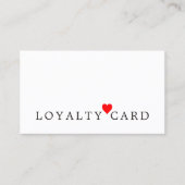 Moderne Elegante Rode Hart Schoonheid Loyaliteit Klantenkaartje (Voorkant)