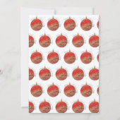 Moderne Elegante Rode Kerst Doodle Ornament Kaart (Achterkant)