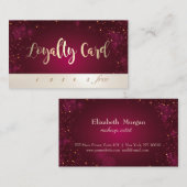 Moderne Elegante Rode Loyalty Card (Voorkant / Achterkant)