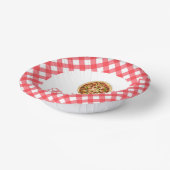 Moderne Elegante Rode Pizza Party Verjaardagsfeest Papieren Kommen (Gebogen)