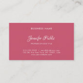 Moderne Elegante Rode Professionele Eenvoudige Sja Visitekaartje (Achterkant)