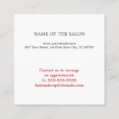 Moderne Elegante Rode Witte Schoonheid Coupon (Achterkant)