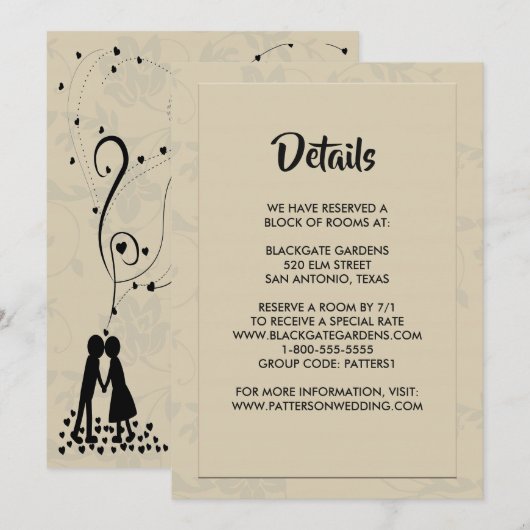 Moderne elegante romantische behuizing kaart (Voorkant / Achterkant)