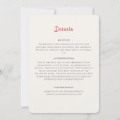 Moderne Elegante Romantische Bloemen Krans Trouwen Kaart (Achterkant)