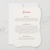 Moderne Elegante Romantische Bloemen Krans Trouwen Kaart (Achterkant)