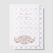 Moderne Elegante Romantische Bloemen Krans Trouwen Vellum Uitnodigingen (Offset (Uitnodiging))