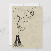 Moderne Elegante Romantische bruiloft Kaart (Achterkant)