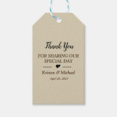moderne elegante romantische gouden dank u Gift Cadeaulabel (Voorkant)