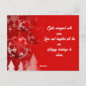 Moderne Elegante Romantische Koppel Rood Goud Kers Feestdagenkaart (Achterkant)