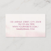 Moderne elegante Romantische Waterverf Blauwe Bloe Visitekaartje (Achterkant)