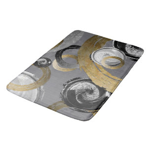 Moderne, elegante ronddraaiende ringlopen Abstract Badmat