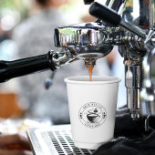 Moderne elegante ronde koffie logo papieren bekers