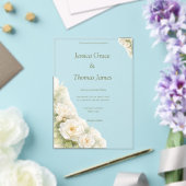 Moderne Elegante Roos  Acryl Uitnodigingen (Insitu (Huwelijk))