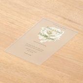 Moderne Elegante Roos Acryl Uitnodigingen (Laagn)