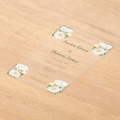 Moderne Elegante Roos Acryl Uitnodigingen (Laagn)